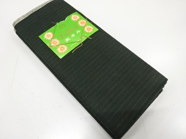 アンティーク　縞模様織り出し　寝巻地反物